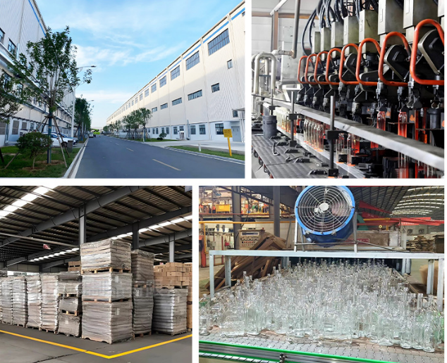 Jingqiao Glass production equipment, glassware line and warehouse
